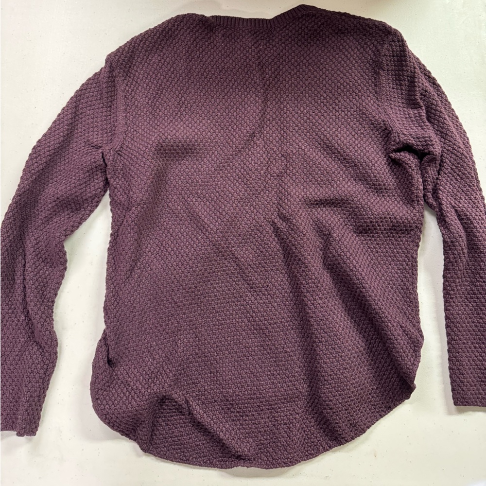 LOFT Textured Purple Long Sleeve Top - Picture 2 of 3